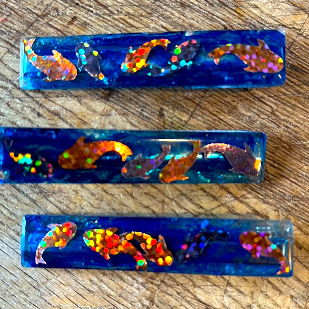 Koi Fish clips. Stunning ones on a kind clips. $6.00 each.